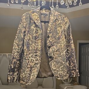 Lafayette 148 New York Animal Print Blazer EUC Size 4